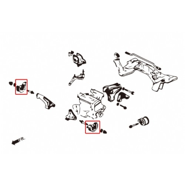 Hardrace Honda Civic / Integra EG / EK / DC2 Motorhalter Vorne Unten Hart