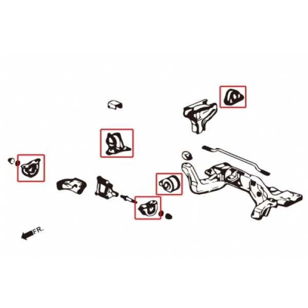 Hardrace Honda Integra DC2 B16/B18 Engine Mount Set HARD Version