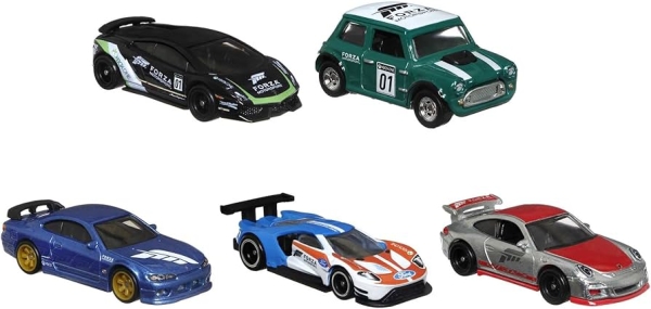 1/64 Forza MOotorsport 5er Pack Box Set Porsche NIssan Mini - Hot Wheels