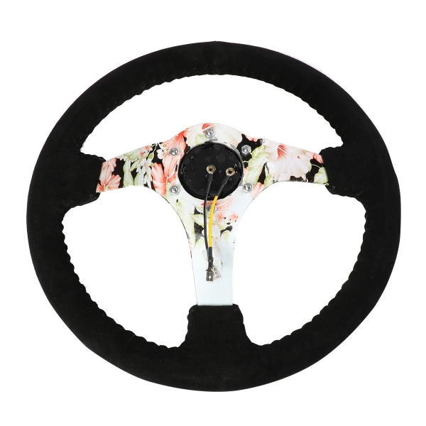 NRG Lenkrad 350mm 76mm Blumen Neo Chrome / Schwarz