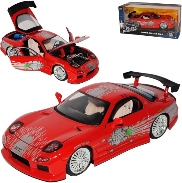 1:24 F&F Dom's Mazda RX7 Red