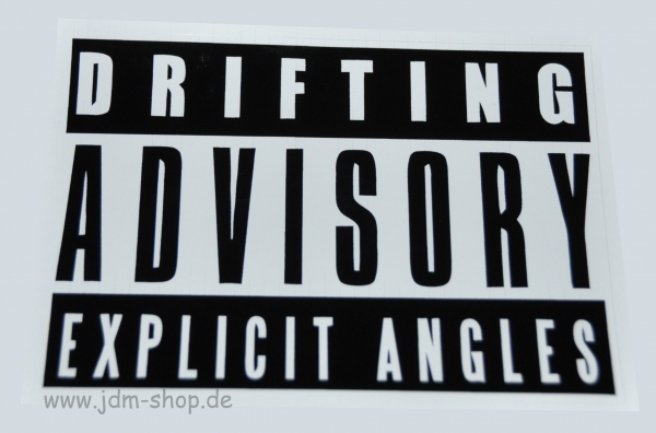 Drifting Advisory Sticker Decal Aufkleber