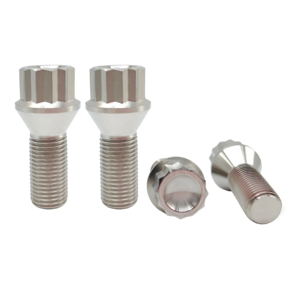 M14x1.5 28mm Titan 12 pt Conical Seat Lug Bolts for Mercedes - Rison