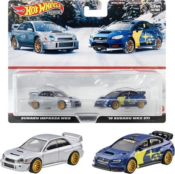 1/64 Subaru Impreza WRX STI BugEye VA 2-Pack - Hot Wheels Premium Set