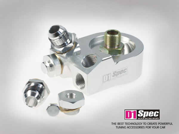 Ölkühler Adapter Sandwich Plate mit Winkel AN10 - D1 Spec