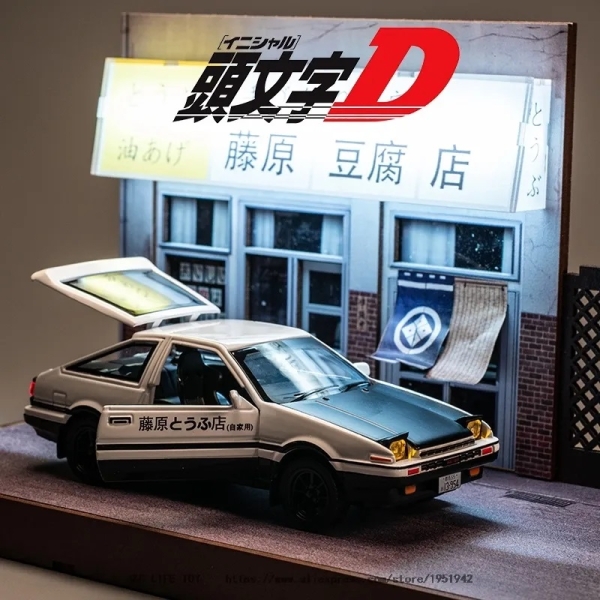 1/32 Toyota AE86 Trueno Model Fujiwara Initial-D With Lights