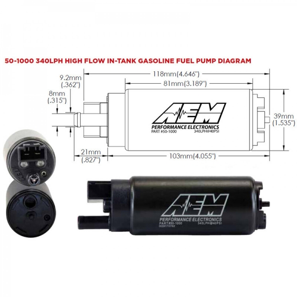AEM Universal Fuel Pump - 340 L/h