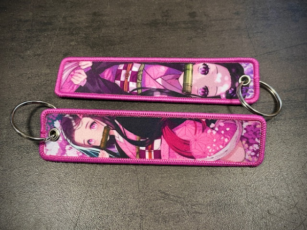 Key Strap Anime Geisha Pink