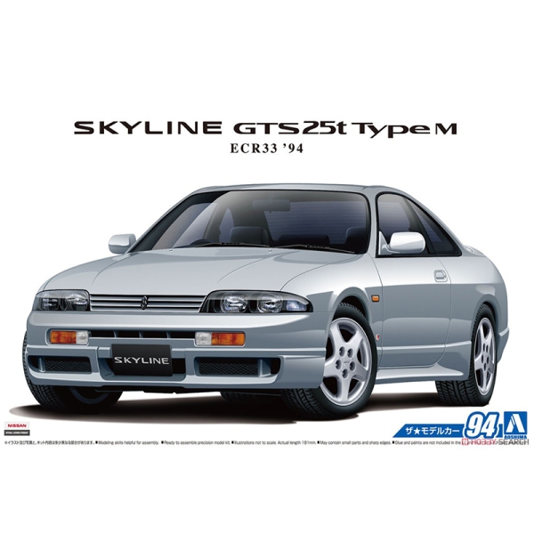 1/24 Aoshima Nissan Skyline ECR33 GTS25T Type M Plastic Modelkit