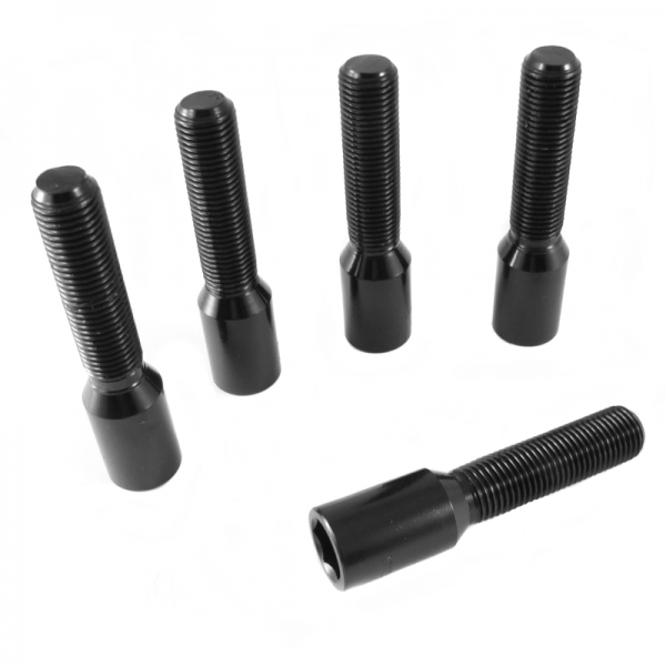 Steel Wheel Bolts M12 x 1.5 BLACK 45mm Length JAPAN Racing