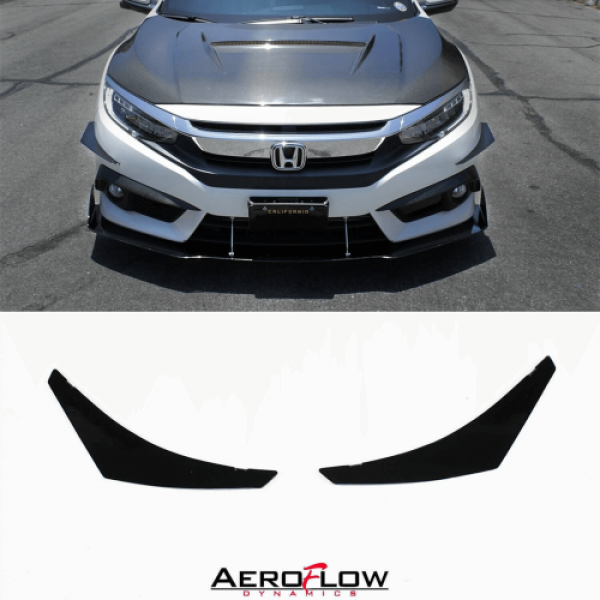 Aeroflow Dynamics Honda Civic 16-19 Front Canards V1