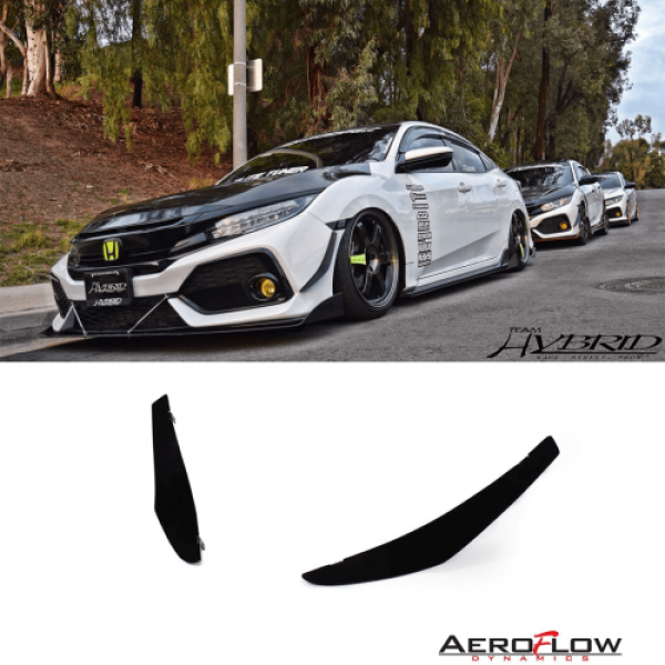 Aeroflow Dynamics Honda Civic Hatchback/SI Coupe/SI Sedan 17-19 Front Canards V1