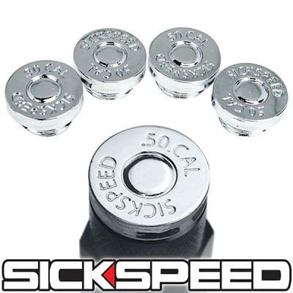 SICKSPEED Caps .50 CAL Bullet for 3pcs LugNuts 20pcs
