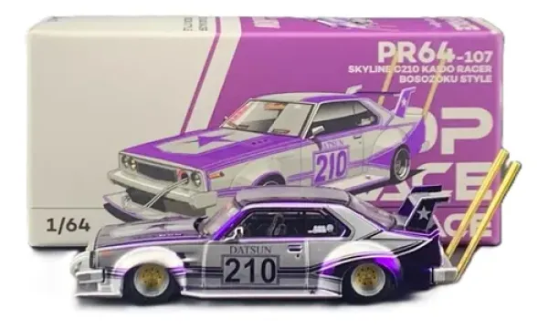 1/64 Nissan Skyline C210 Kaido Racer Bosozoku Style Lila - Pop Race