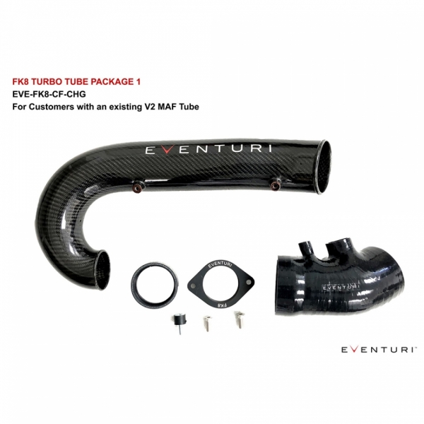 Eventuri Honda Civic FK8 Type R 17+ Black Carbon Charge Pipe