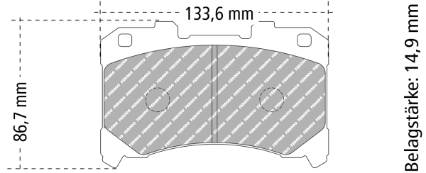 Toyota Yaris GR DS2500 Bremsbeläge Vorderachse - FERODO
