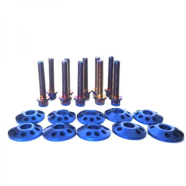 Bolt Washer Aluminium Titan Optik Schraube M6x30mm 10er Set