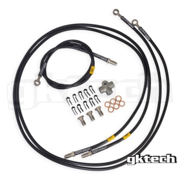 GKTech Toyota / Subaru GT86 / GR86 / BRZ Dual Caliper Braided Brake Line Kit