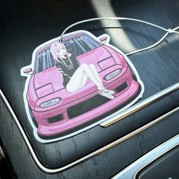 Girl On Mazda MX5 Pink Air Freshener