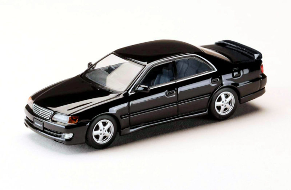 1/64 Hobby Japan Toyota Chaser Tourer V JZX100 Early Version 1996 Schwarz