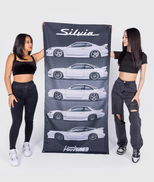 Workshop Banner Nissan Silvia Generations Weiß Garage