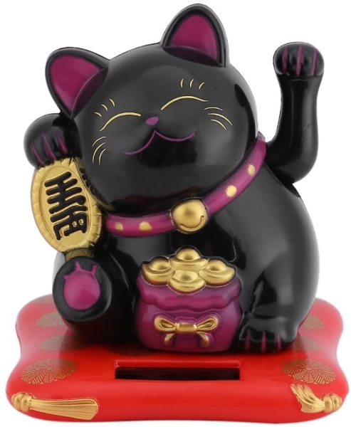 Maneki Neko Happy Cat Black