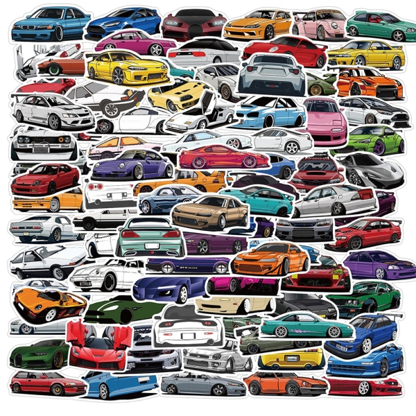 JDM Mini Cars Sticker Pack 50pieces