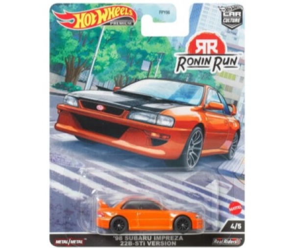 1/64 Hot Wheels Subaru Impreza 22b STI Orange Ronin Run
