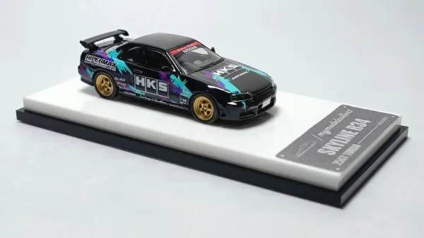 1/64 Nissan Skyline R34 25GT Turbo HKS - MyModelCollect
