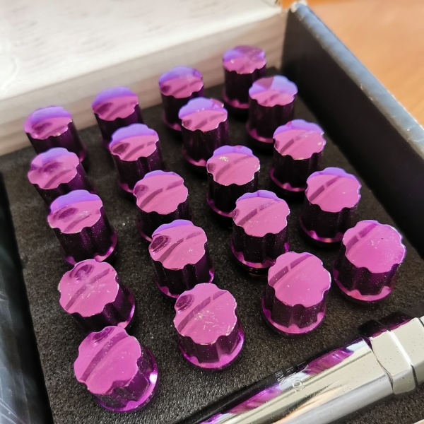 USED! JAPAN Racing Steel Wheel Bolts PURPLE M14 x 1.5