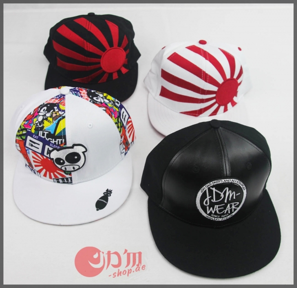 Rising Sun Snapback Cap White