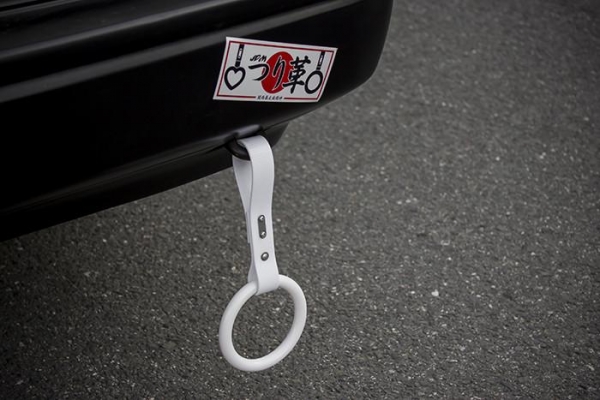 JDM Tsurikawa / Bosozoku Ring and Strap White