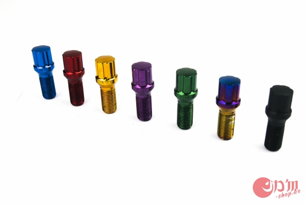 JAPAN Racing Steel Wheel Bolts Colored M14 x 1.25