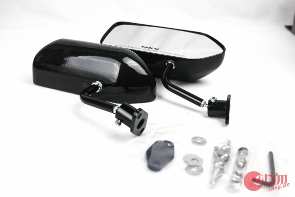 F1 Style Carbon Race Mirror BIG