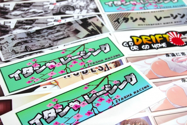 Itasha Racing Decal "Cherry Blossom" Sakura Green Blue