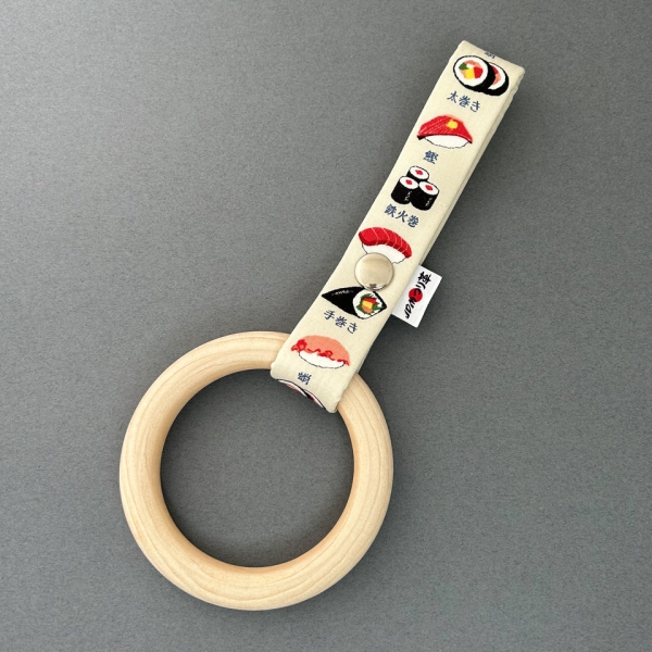 JDM Tsurikawa / Wooden Ring Strap Sushi Kyoto Edition