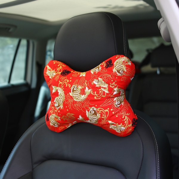 Koi Red Neck Rest Pillow Bone