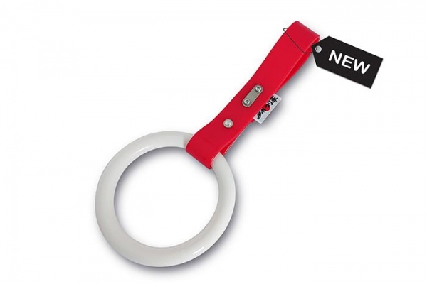 JDM Tsurikawa / Bosozoku Ring White Strap Red