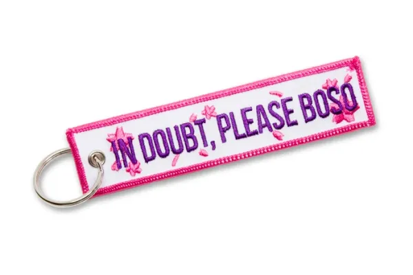 Key Strap In doubt Please Boso Pink White