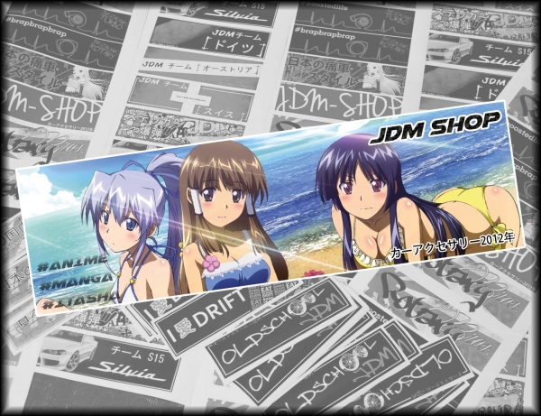 Japan Style Decal "Anime Itasha Girls Beach"