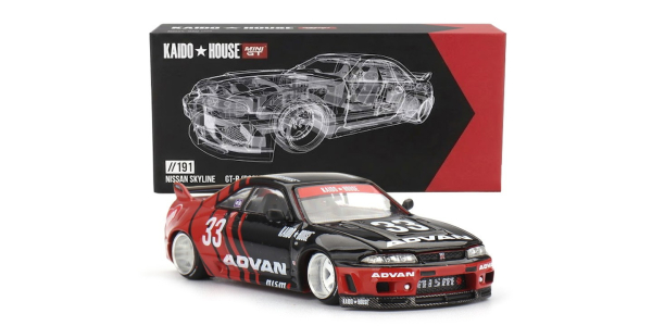 1/64 Kaido House Nissan Skyline GT-R R33 Kaido Works Advan - Mini GT