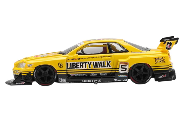 1/64 Nissan LB-ER34 Super Silhouette Skyline Sport Yellow - Mini GT