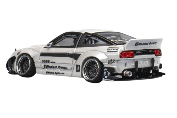 1/64 Nissan 180sx S13 Rocket Bunny Pearl White - Micro Turbo