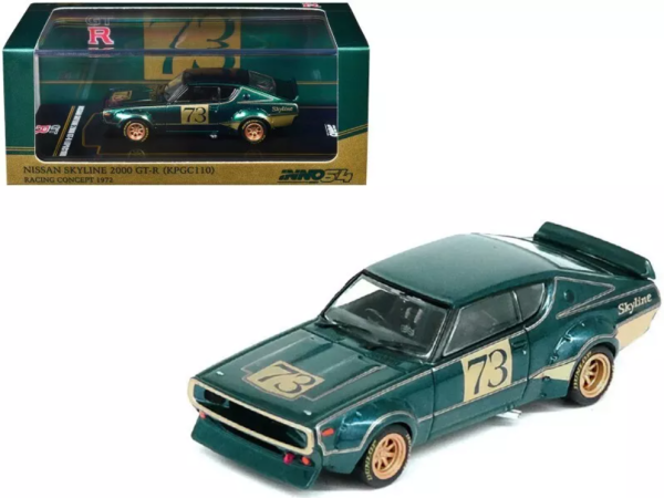 1/64 INNO64 Nissan Skyline 2000 GT-R (KPGC110) Racing Concept 1972 Green