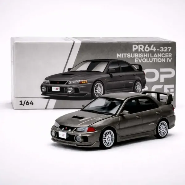 1/64 Mitsubishi Lancer Evolution IV Dunkel Grau - Pop Race