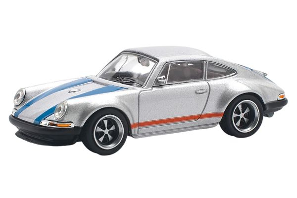 1/64 Porsche 964 Singer Silber Blau - Pop Race