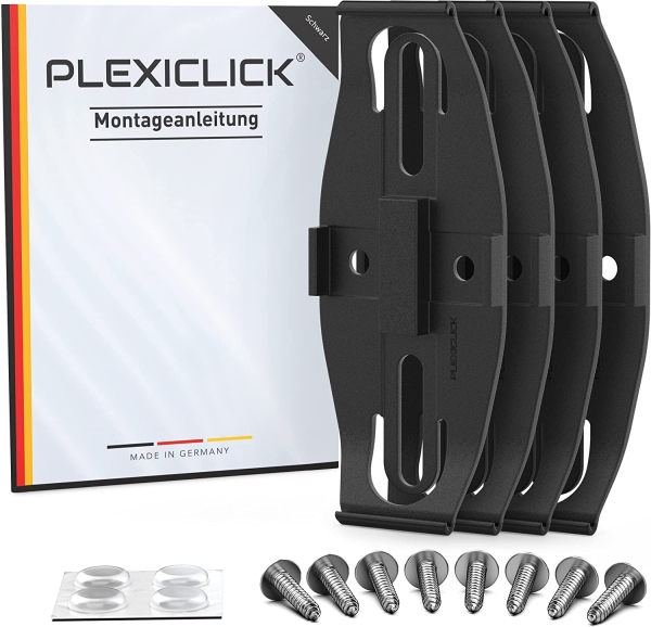 Plexi Click License Plate Holder Clear / Black
