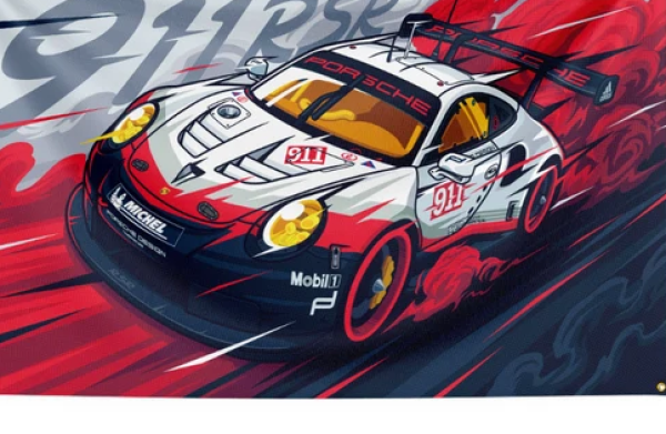 Banner Porsche 911 RSR 90cm x 150cm