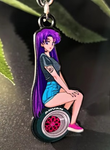 Keyring Purp Girl & Advan Wheel