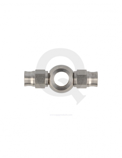 QSP Banjo Verbinder Double Silber 10.2mm Edelstahl